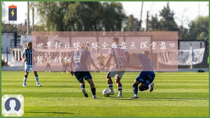 世界杯让球买球全面盘点 探索盘口背后的秘密